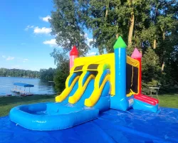 temp img 2 jpeg 54684575 Dual Lane Rainbow Castle Combo