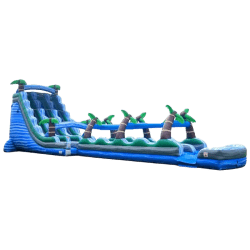 22 Ft Dual Lane Tropical Screamer w/Slip 'N Slide (65 Ft Long)