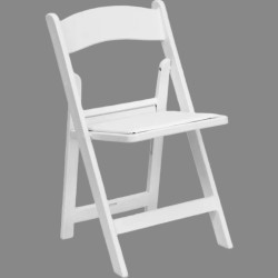 White Resin Padded Chair