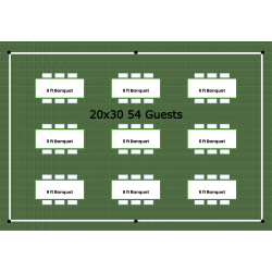 20x30 Tent Package 54 Guests