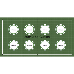 20x40 Tent Package 64 Guests
