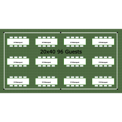 20x40 Tent Package 96 Guests
